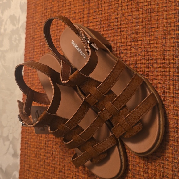 THEREABOUTS BRAND GIRLS BROWN HEELS SUMMERTIME SANDALS SIZE 4 - Picture 2 of 16